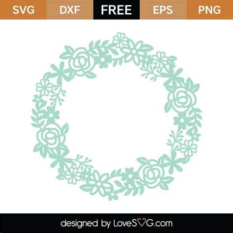 Floral Monogram Frame Svg Cut File Lovesvg