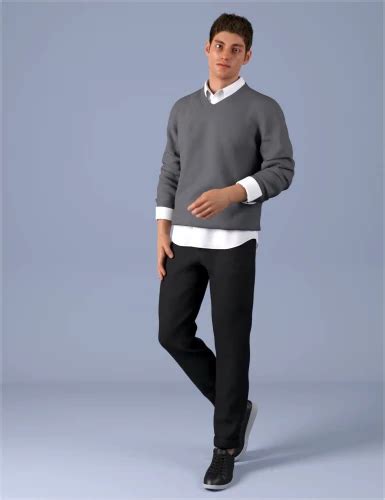 Dforce Hnc V Neck Knit Outfits For Genesis Males Daz Studio