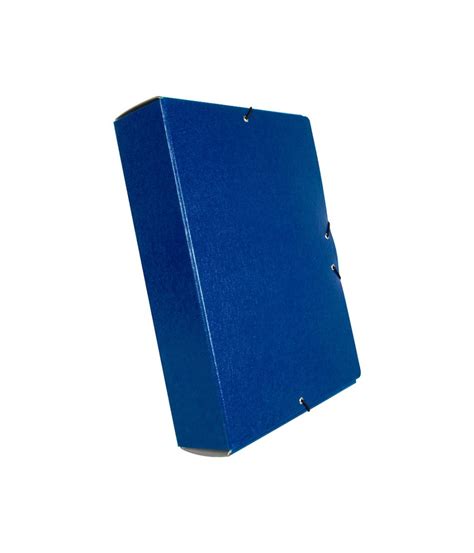 Carpeta proyectos liderpapel folio lomo 70mm cartón gofrado azul 37349