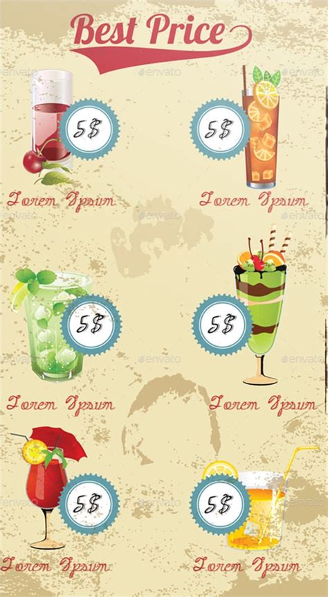 37 Cocktail Menu Templates Free Sample Example Format Download