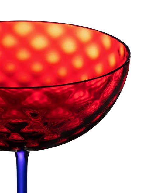 Dolce And Gabbana Hand Blown Murano Champagne Glass Red Farfetch Ao