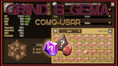 Tudo Sobre Grind Gema Summoners War How To Rune Youtube