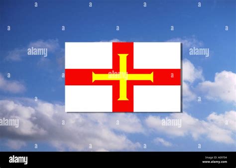 Flag Of Guernsey United Kingdom Europe Stock Photo Alamy