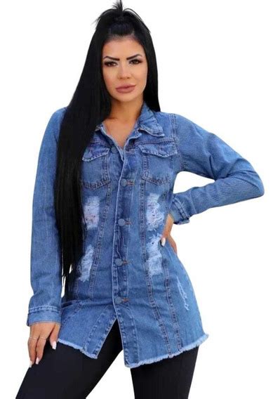 Jaqueta Jeans Feminina Alongada Mercadolivre