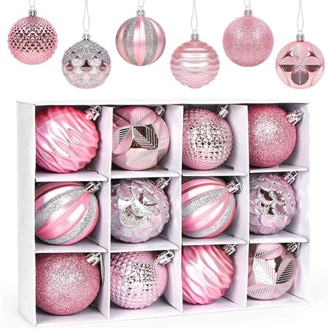 Pcs Palline Per Albero Natale Rosa Cm Decorazioni Palle