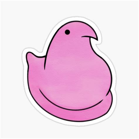 "Pink Peep - Chick" Sticker for Sale by tgannon | Redbubble