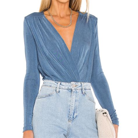 Free People X Revolve Turnt Copenhagen Blue Bodysuit Gem