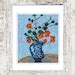 Mini Cross Stitch Pattern Art Nasturtiums In A Blue Vase By Etsy