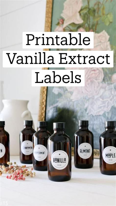 Printable Vanilla Extract Labels Printable Labels Labels Circle Labels