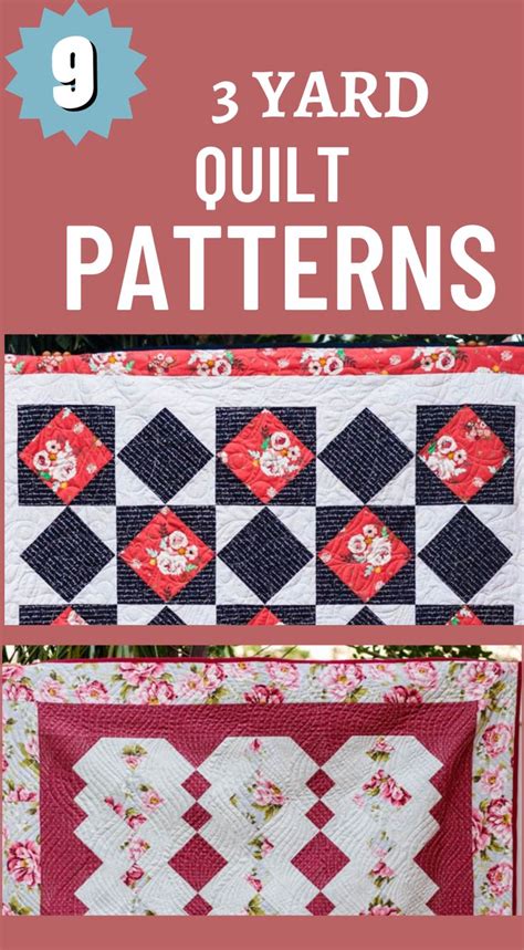 3 YARD QUILT PATTERNS | Quilt patterns, Quilt patterns free, Quilts