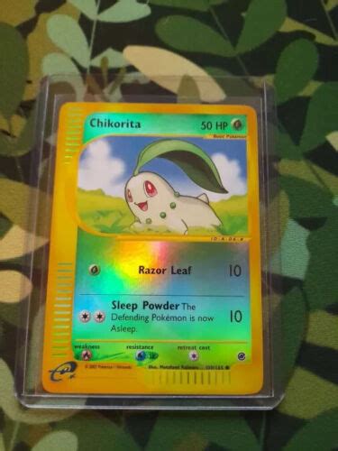 Pok Mon Tcg Chikorita Excellent Reverse Holo Rare Expedition