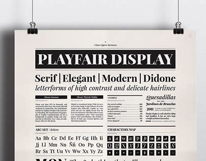 PlayFair Display / Type Specimen | Behance