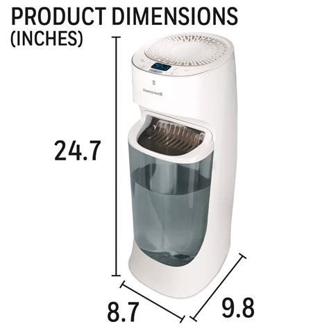 Honeywell Top Fill Tower Humidifier Digital Humidistat White Cool