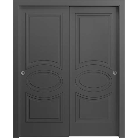 Sliding Closet Bypass Doors 36 X 80 Inches Mela 7001 Painted Black