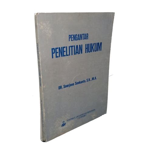 Jual Ph Buku Pengantar Penelitian Hukum By Soerjono Soekanto Uip Di