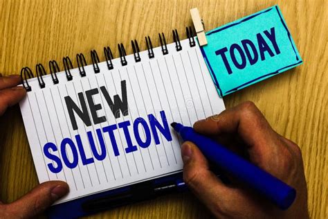 Conceptual Hand Writing Showing New Solution Business Photo Showcasing