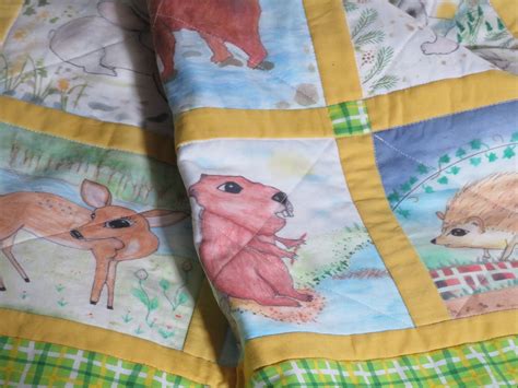 Forest Animal Baby Quilt Large Friendly Forest Friends Baby - Etsy