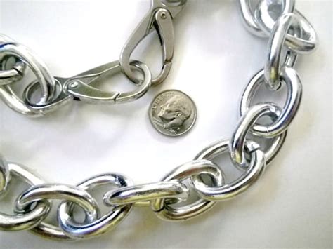 Silver Chain Necklacechunky Bold Aluminum Ch Gem