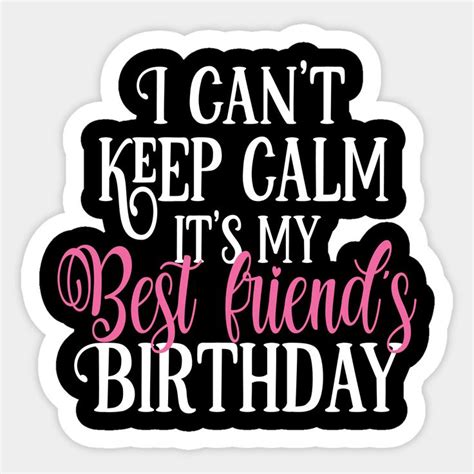 Best Friend's Birthday Party Sticker