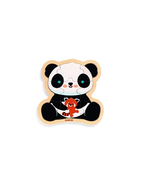 Puzzlo Panda Djeco Puzzle En Bois Enfant