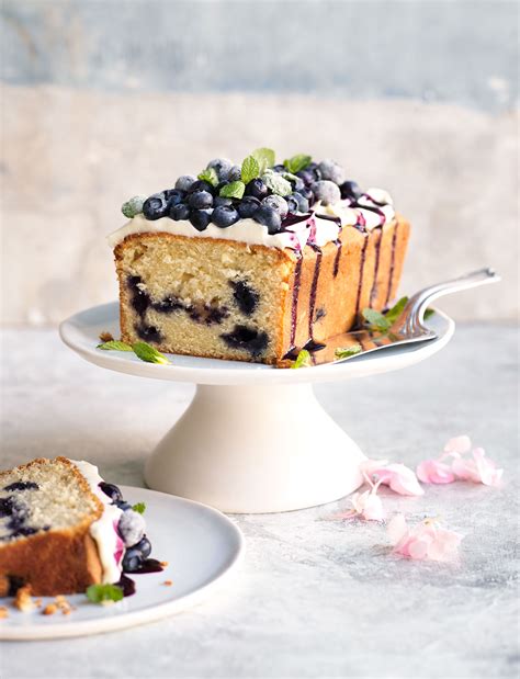 White Chocolate Loaf Cake With Blueberry Cheesecake Frosting Recipe Sainsbury`s Magazine