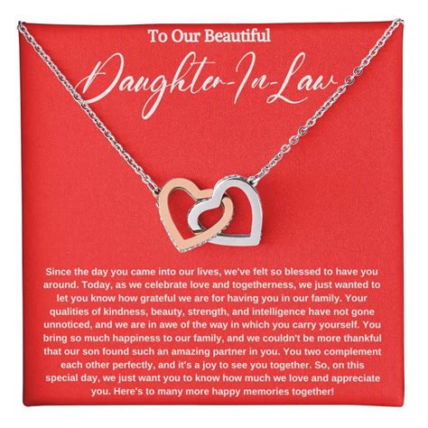 To Our Beautiful Daughter In Law To My Daughter In Law Necklace Wedding T Jewelry From Mother