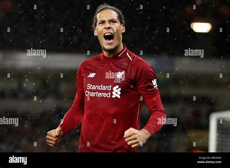 Virgil Van Dijk Of Liverpool Celebrates After Scoring To Make It 0 2