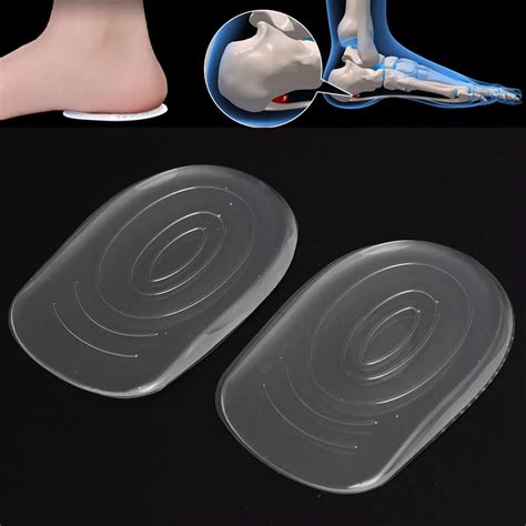 Soft Transparent Silicone Gel Heel Cushion Insoles Soles Relieve Foot