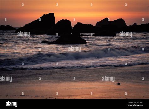 Beautiful Bandon Beach In Southern Oregon Stock Photo Alamy