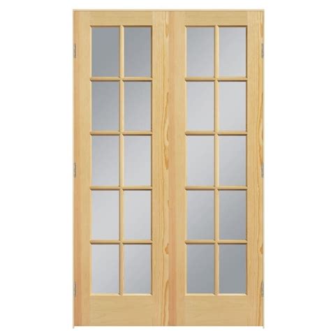 Masonite Prehung Solid Core Lite Clear Glass Pine Interior Door