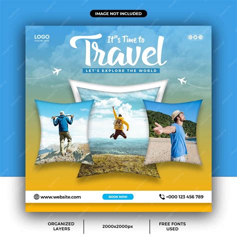 Premium Psd Travel Agency Social Media Instagram Post Template