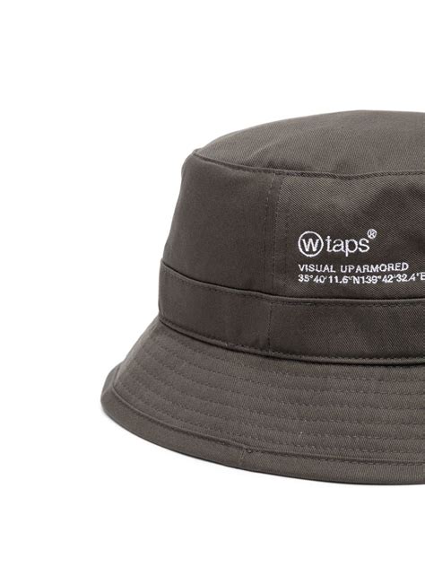 WTAPS Logo Embroidered Bucket Hat Farfetch