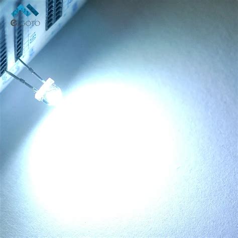 Pcs Mm Straw Hat White Led Light Emitting Diode Super Bright Light