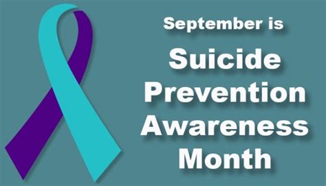 September Is Suicide Prevention Awareness Month Article The United