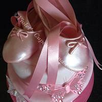 Pretty Pink Ballet Shoes Decorated Cake By Samantha Cakesdecor