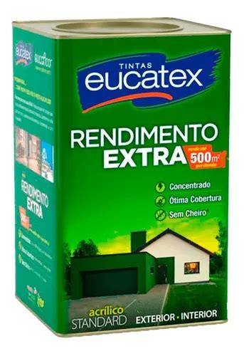 Tinta Acr Lico Rendimento Extra L Eucatex Branco Fosco Parcelamento