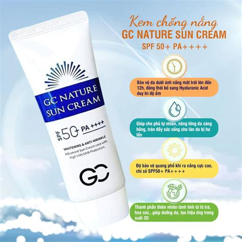 Kem chống nắng GC Nature Sun Cream 60ml Hàn Quốc EVA