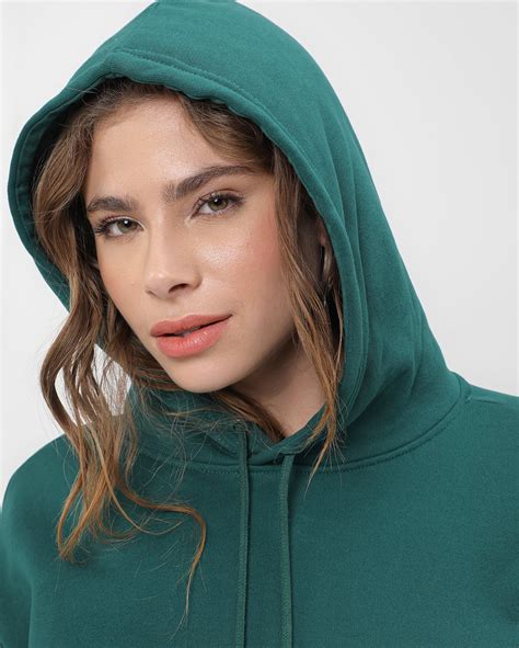 Riachuelo Blusa De Moletom Feminina Fechada Bolso Canguru Verde