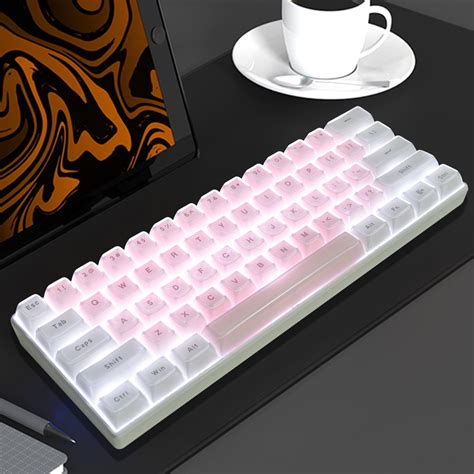 Pink Ice Crystal Keycaps Set ABS OEM Profile Cute Jelly Round Keycap