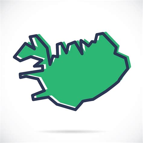 Premium Vector Stylized Simple Outline Map Of Iceland 6148 Hot Sex