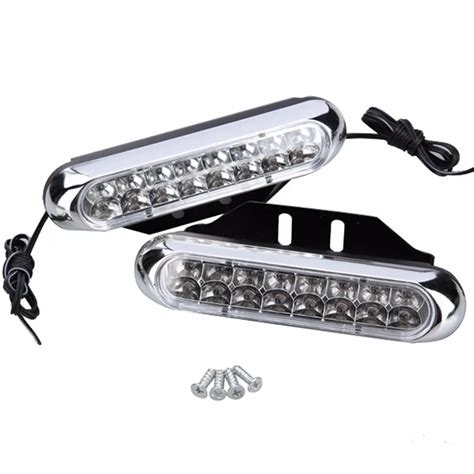 Buy 2 X Daytime Running Lights Universal 16 Led Car