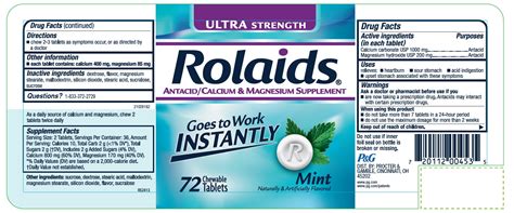 Rolaids Ultra Strength Tablets Mint