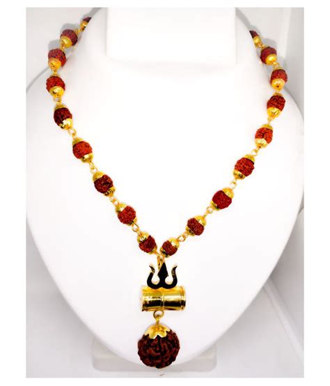 Shiv Shakti Kavach Mukhi Rudraksha Mala With Shiv Trishul Damru