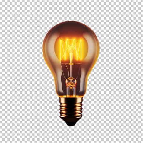 Premium PSD Realistic Light Bulb On Transparent Background