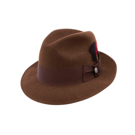 Stylish Stetson Brown Wool Fedora Quality Western Hats