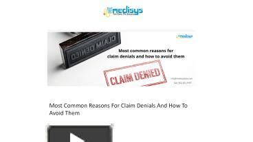 PPT Most Common Reasons For Claim Denials And How To Avoid Them