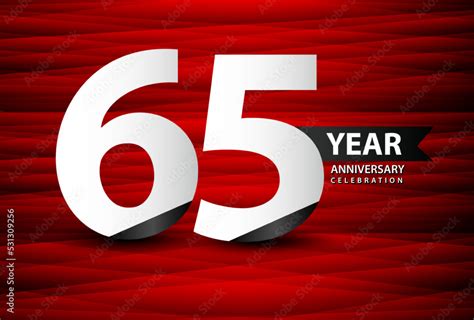 Grafika Wektorowa Stock 65 Year Anniversary Celebration Logo Vector On