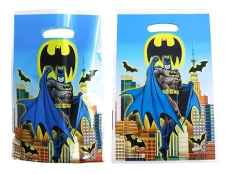 Pack De 10 Bolsas Dulceras Batman Cumpleaños Cuotas sin interés