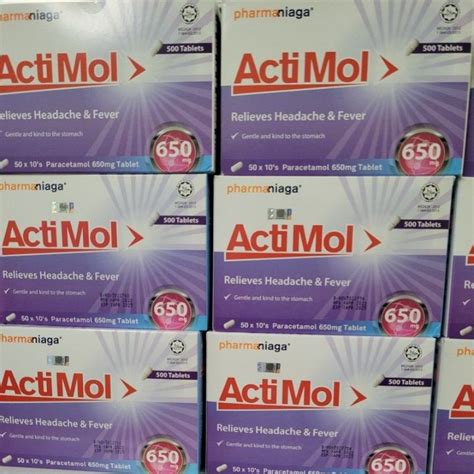 Actimol 650mg 50 X 10 S X 1 Box Shopee Malaysia