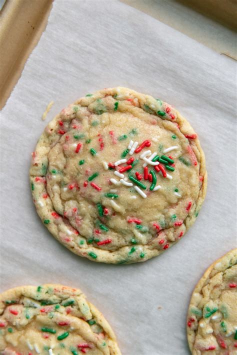 Christmas Sprinkle Cookies The Palatable Life